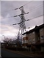 The houses at the east end of Skirsa Street are under the shadow of the electricity pylon