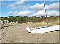 NX5451 : The beach below Mossyard Holiday Park by Ann Cook