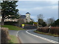 Road scene including Hanley Cwrt, south of Usk