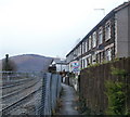 Risca : Path between Sarn Place and railway lines 