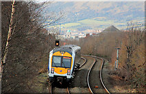 J3574 : Train near Bridge End, Belfast (3) by Albert Bridge