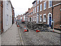 Re-laying the stone setts in Highgate - 1