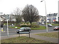 Roundabout on the A4102 near the station in Merthyr Tydfil