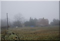 House near Hoptonbank in the mist