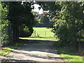 Entrance to the sports ground east of Shaftesbury Park