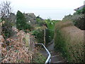 Part of a twisting hillside footpath in Aberdyfi