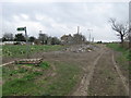 Bridleway and footpath junction near Lydden Farm