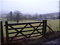 Gate overlooking Cwm-Rhuddan