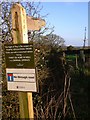 Byway notice near Keyham Farm