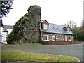 The ruined tower at Mouswald Caravan Park