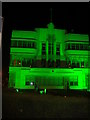 Hoover building annex at night