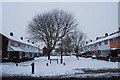 SU5802 : Bridgemary under snow - Totland Road by Barry Shimmon