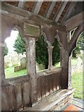 SU4739 : Holy Trinity, Wonston: seat in the porch by Basher Eyre