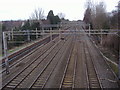 Railway lines looking to Carpenders Park