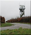 Part of the radar station showing over the road junction at Common Head