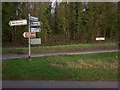 Signpost at junction of Puttenham Heath Road and Hook Lane