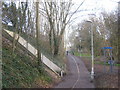 Bridleway and cyclepath junction near Ballen