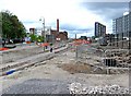 Manchester Metrolink construction near Pollard Street