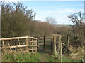 Kissing gate into Whinless Down open access land