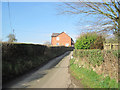 House at Pentre-clawdd from lane