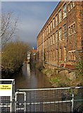 SO8376 : River Stour by Castle Spinning Mills, Kidderminster by P L Chadwick