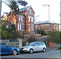 Houses at the eastern end of Oakfield Road, Newport