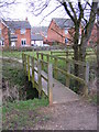 Footbridge on the footpath to Sandy Lane