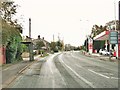 A bus stop and filling station on Preston Road