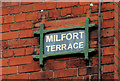 Milfort Terrace sign, Seapatrick, Banbridge