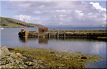 NM4099 : Old pier near Kinloch on the  Isle of Rum by Roger  D Kidd