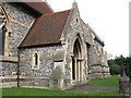 TQ2565 : All Saints church, Benhilton: south porch by Stephen Craven