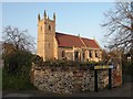 All Saints; the parish church of Fornham All Saints