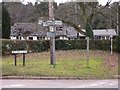 Signpost at crossroads at Sandy Cross