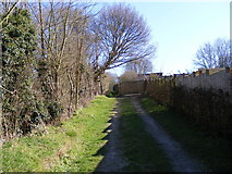 TM3968 : Footpath to the A12 Brook Street, Littlemoor Road & North Green by Geographer