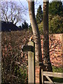 Footpath sign on Lower Mousehill Lane