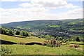 Caravans and mobile homes west of Pateley Bridge.