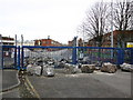 Factory gates, former Innovia site.