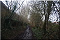 Muddy footpath near Smats Hill