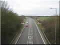 The A2  towards Whitfield