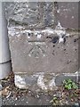 Benchmark on gatepost on North Road, Caernarfon