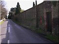 Wall with postbox on Littleworth Road