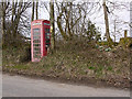 Phone box at Caledrhydiau