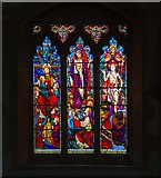 SP5236 : Stained glass window, St James Church, Newbottle by Julian Dowse