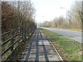 Shadows on A472 pavement near Tai Fforest Cottages