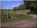 Gate at bottom of drive to Isnage Farm