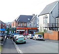 Caerleon Road shops viewed along Morden Road, Newport