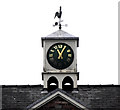 Clock and weathervane on Riverside