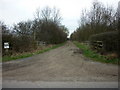 A footpath towards Stittenham Wood