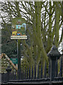SK6347 : Woodborough village sign by Alan Murray-Rust