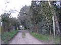 TM3463 : Footpath to St.Mary the Virgin Church & Glemham Road by Geographer